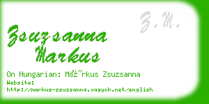 zsuzsanna markus business card